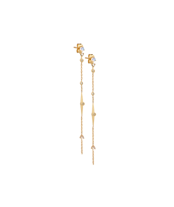 BOUCLES D'OREILLES LONGUES HANG DIAMANTS en linge