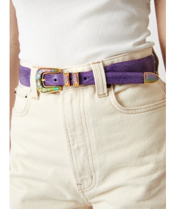 CEINTURE EXCLU CRAZY LEZARD VIOLET ET OR de l' environnement