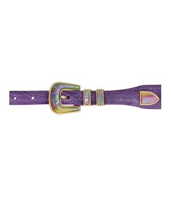 CEINTURE EXCLU CRAZY LEZARD VIOLET ET OR de l' environnement