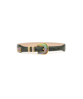 CEINTURE EXCLU CRAZY LEZARD VERT ET OR Toutes les collections ici