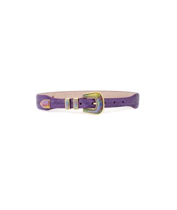 CEINTURE EXCLU CRAZY LEZARD VIOLET ET OR de l' environnement