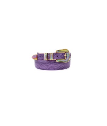 CEINTURE EXCLU CRAZY LEZARD VIOLET ET OR de l' environnement