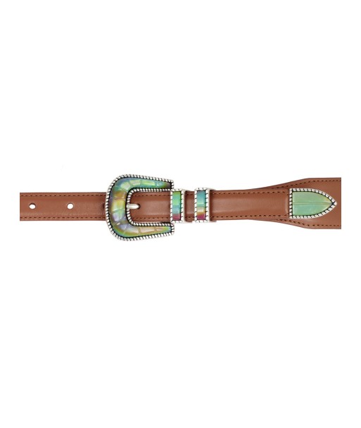 CEINTURE EXCLU CRAZY ARGENT & TAN en ligne