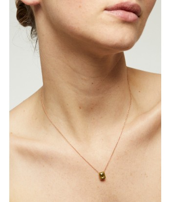 COLLIER TOURMALINE VERTE ET EMAIL OLIVE france