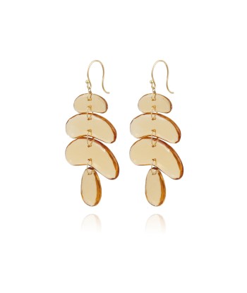 BOUCLES D'OREILLES PETIT TOTEME EN CITRINE rembourrage situé sous