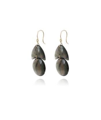 BOUCLES D'OREILLES PETIT ARBRE EN LABRADORITE pas cher chine