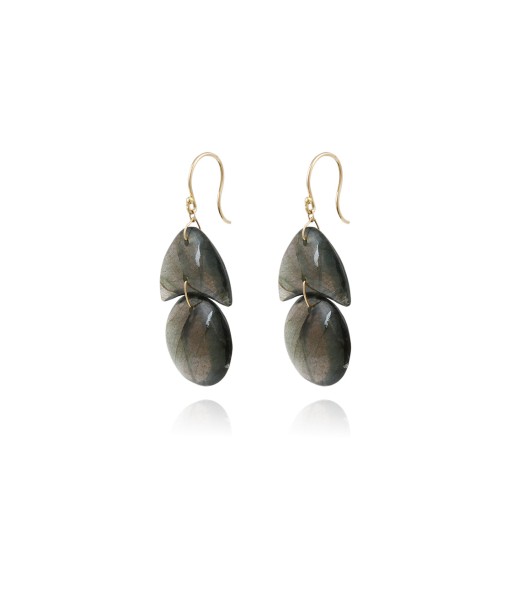 BOUCLES D'OREILLES PETIT ARBRE EN LABRADORITE pas cher chine