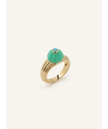 BAGUE GELATO CHRYSOPRASE ET TURQUOISE les ligaments