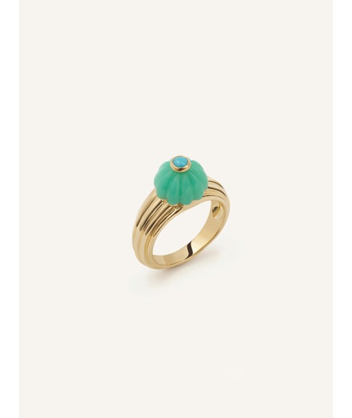 BAGUE GELATO CHRYSOPRASE ET TURQUOISE les ligaments