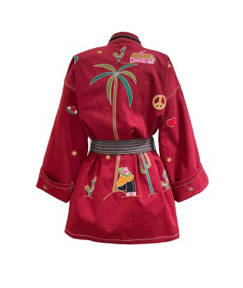 KIMONO MEXICAIN BURGUNDY online