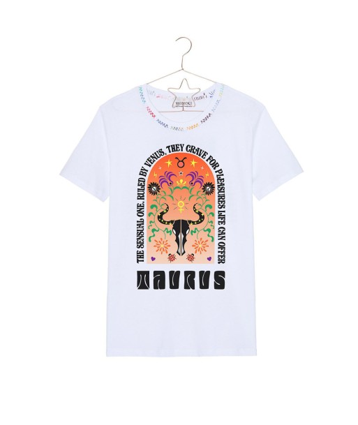 TEE SHIRT ASTRO BLANC TAURUS pas cher 