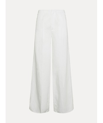 PANTALON PALAZZO EN GABARDINE DE COTON BLANC Amélioration de cerveau avec