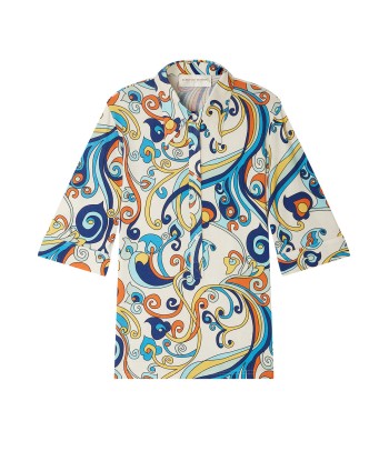 CHEMISE LAUREN ARABESQUE BLEU le des métaux précieux