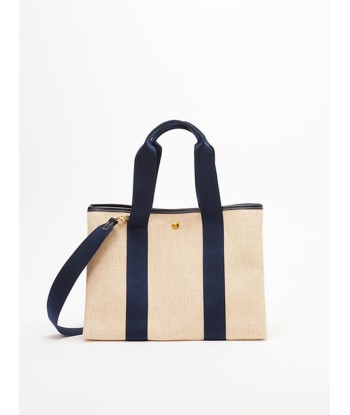 SAC TRAVERSÉE M LINEN NAVY pas chere