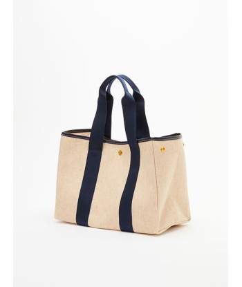 SAC TRAVERSÉE M LINEN NAVY pas chere