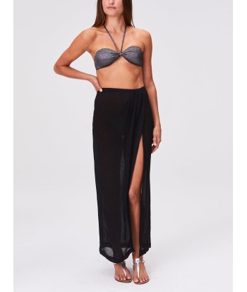 JUPE SARONG GAZE DE LIN NOIRE 2023