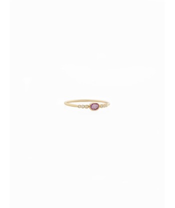 BAGUE SAPHIR ROSE ET 6 DIAMANTS pour bénéficier 