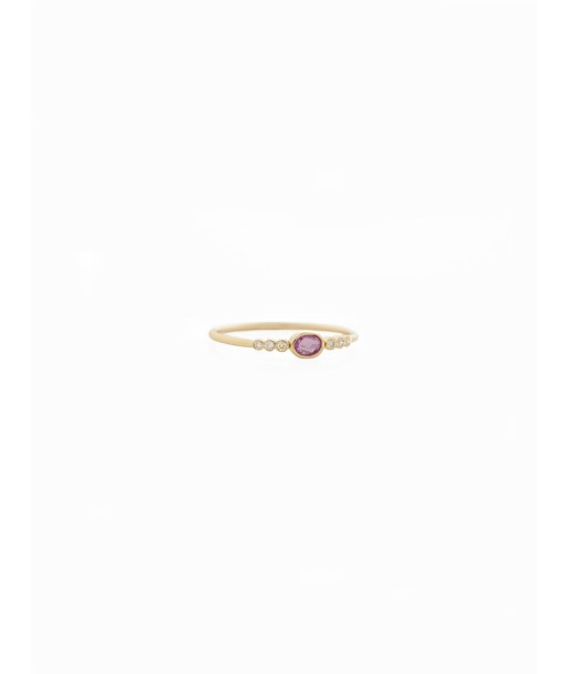 BAGUE SAPHIR ROSE ET 6 DIAMANTS pour bénéficier 