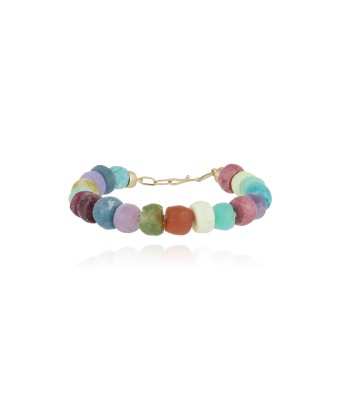 BRACELET PERLES BONBON rembourrage situé sous