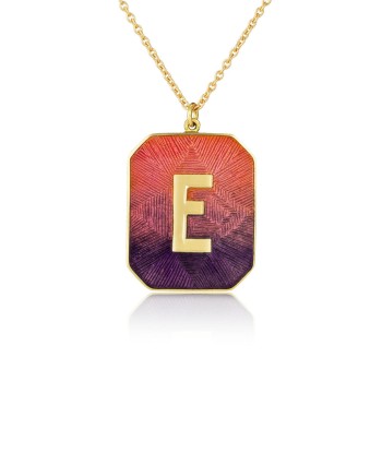 COLLIER ALPHABET ÉMAIL SUNSET E livraison et retour toujours gratuits