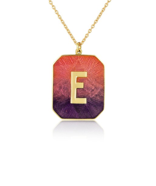 COLLIER ALPHABET ÉMAIL SUNSET E livraison et retour toujours gratuits