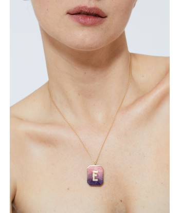 COLLIER ALPHABET ÉMAIL SUNSET E livraison et retour toujours gratuits