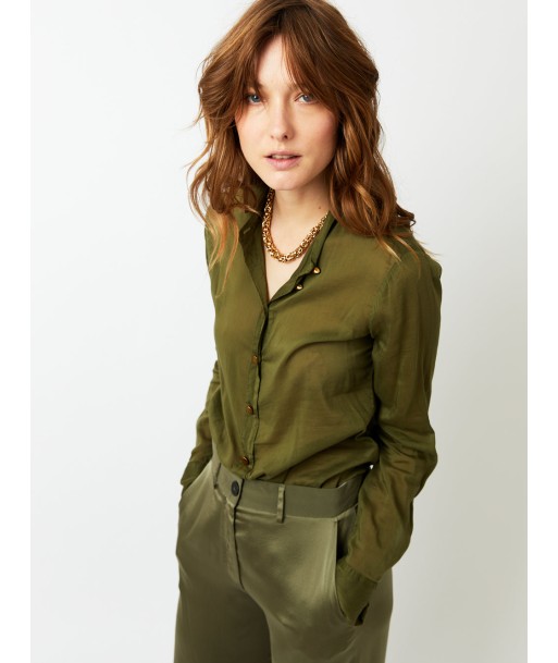 CHEMISE VOILE OLIVE en stock