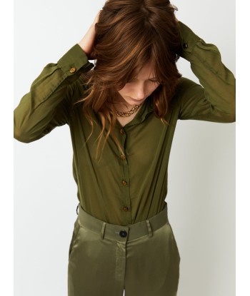 CHEMISE VOILE OLIVE en stock