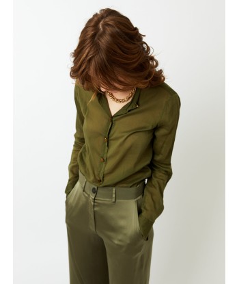 CHEMISE VOILE OLIVE en stock