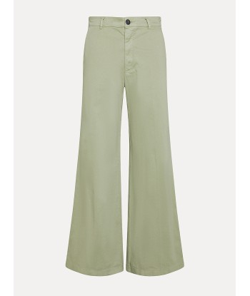 PANTALON LARGE EN COTON OLIVE Paris Déstockage Promo