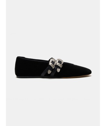 BALLERINES CLAUDIA SUEDE NOIR français