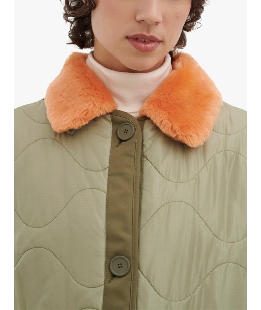 COL SHEARLING ORANGE livraison gratuite