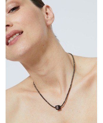 COLLIER CUBIX LOVE ONYX ET PERLES DE DIAMANT NOIR en ligne