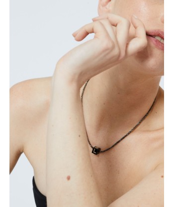 COLLIER CUBIX LOVE ONYX ET PERLES DE DIAMANT NOIR en ligne