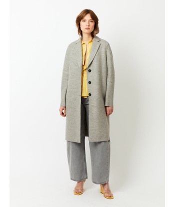 MANTEAU OVERCOAT PRESSED WOOL STONE MELANGE chez Cornerstreet bien 