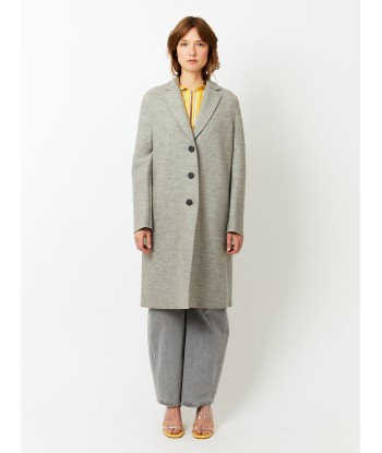 MANTEAU OVERCOAT PRESSED WOOL STONE MELANGE chez Cornerstreet bien 