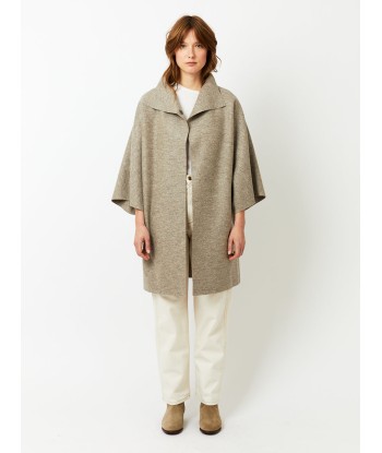 MANTEAU KIMONO PRESSED WOOL NATURAL CASHA outlet