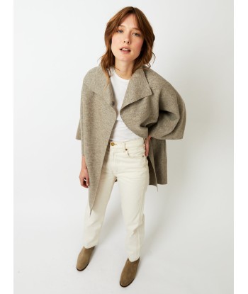 MANTEAU KIMONO PRESSED WOOL NATURAL CASHA outlet