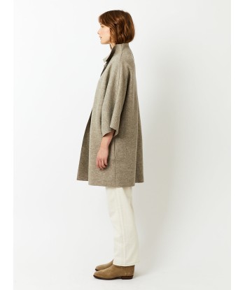 MANTEAU KIMONO PRESSED WOOL NATURAL CASHA outlet