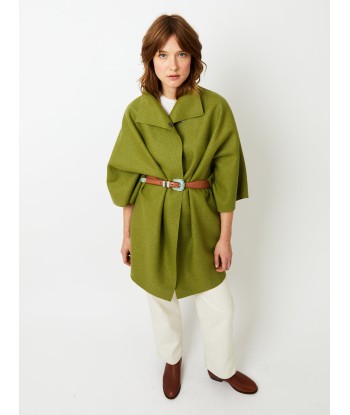 MANTEAU KIMONO PRESSED WOOL PERIDOT vous aussi creer 