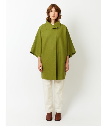 MANTEAU KIMONO PRESSED WOOL PERIDOT vous aussi creer 