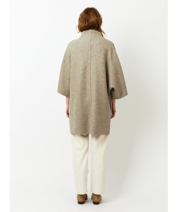 MANTEAU KIMONO PRESSED WOOL NATURAL CASHA outlet