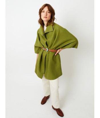 MANTEAU KIMONO PRESSED WOOL PERIDOT vous aussi creer 