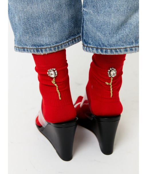 CHAUSSETTE LEONORA ROUGE plus qu'un jeu 