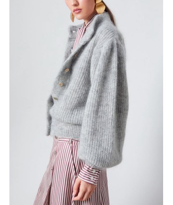 CARDIGAN LEANDRA GREY MELANGE pas chere