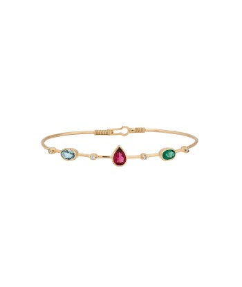 BRACELET JONC TOURMALINE, EMERAUDE, AIGUE MARINE Livraison rapide