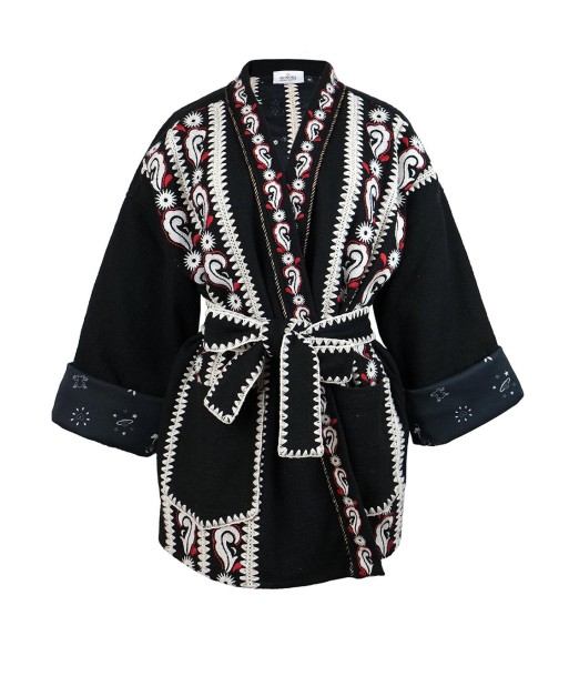 KIMONO JANE NOIR Par le système avancé 