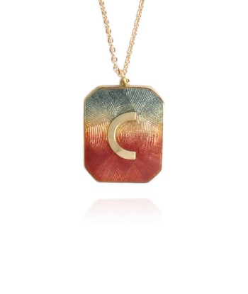 COLLIER ALPHABET ÉMAIL SUNSET C votre