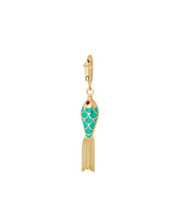 CHARM POISSON EMAIL VERT ET TURQUOISE outlet