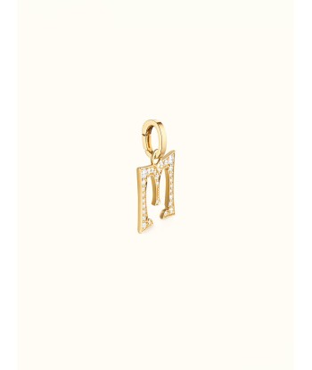 PENDENTIF LETTRE M GRAND MODELE PAVÉ outlet